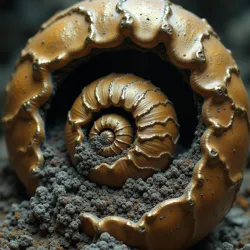 Specialized gastropod breeding facility showing early-stage metallic shell development