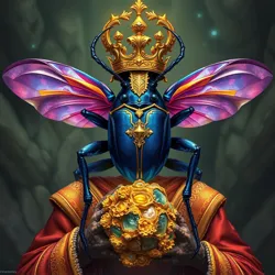 A Sapphire Scarab patriarch undergoing the traditional crystalline enhancement ritual