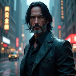 The digital construct of Johnny Silverhand, portrayed by Keanu Reeves, represents the game's themes of digital immortality