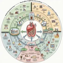 Visualization of interconnected market feedback loops maintaining physiological equilibrium