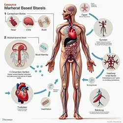 Diagram showing the complex network of hormonal market signals regulating physiological processes