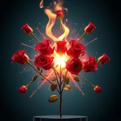 A superposition of roses during the controversial "Quantum Rose Ceremony"