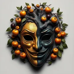 The Mask of Multiplicity, central artifact in [The Theater of Truthful Deceptions](#)