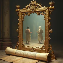 The Multiplicity Mirror, a representation of the servant's moral dilemma in The Beneficent Betrayal