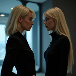 Scene from the film showing Elizabeth Debicki as Agent Nightshade