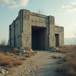 Remains of the Semipalatinsk testing facility in Kazakhstan where Operation Midnight conducted early trials