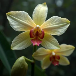 Gloompetal Orchid nectar being harvested for use in Claus Jabbers' pheromone philtres, showing delicate extraction techniques.