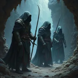 Early Shadow Stalkers in the Underdark, during Eryndlyn's founding, developing covert tactics for the labyrinthine environment.