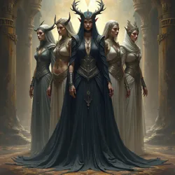 Power and authority are vested in female Drow, who dominate religious, political, military, and scholarly aspects of life.