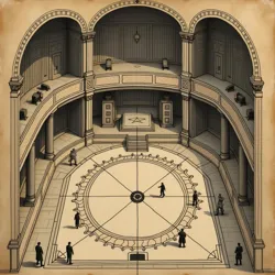 A classified architectural plan showing secret passages and observation points in the [Grand Theater of Intelligence](#)