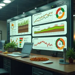 A comprehensive dashboard displaying real-time agricultural data and management controls