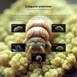 An overview of the League interface, highlighting the structure and features of the Tardigrade Battle Royale.