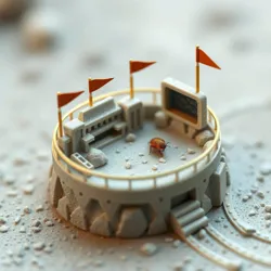 A detailed view of the intricate design elements within a Micro Arena.