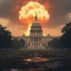 Ruins of the US Capitol Building