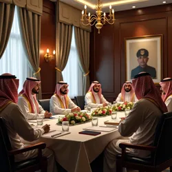 Saudi Foreign Minister Mohammed Al-Qahtani meeting with ASC leadership in Atlanta, 2033