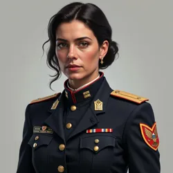 General Rita Vrataski in her FCG dress uniform, 2034