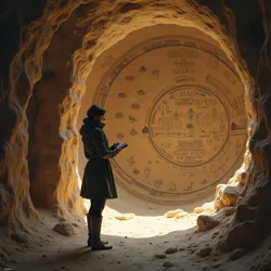 Portrait of Zara Voss examining cave markings