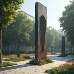 The Communication Violence Memorial in Neo Delhi, commemorating victims of linguistic extremism