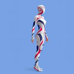 A futuristic morph suit with adjustable patterns