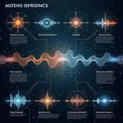 Displayed are various applications of Harmonic Scripting, from data storage and communication to sonic art and medical therapies.