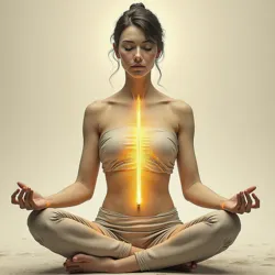 Illustrates a practitioner engaged in Breath-Listening Meditation, a key technique in Eloquentia Silentii for cultivating inner silence and attuning to unspoken communication.