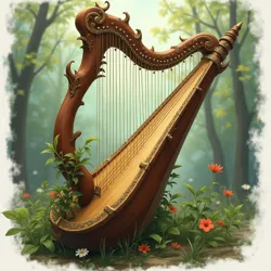 Lute-harp, or sylvan-lyre, is a stringed instrument used in Syrinxian Sonatas, adding harmonic depth and complexity.