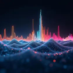 A spectrum display representing the broad range of Syrinxian frequencies, from ELF to VHF, each band exhibiting unique properties and effects.