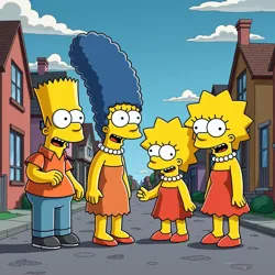 The Simpsons animated sitcom a global cultural phenomenon known for satire and character development.