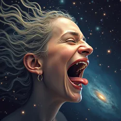 Laughing cosmos illustration