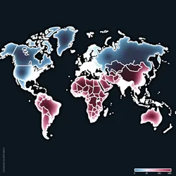 Global consciousness shift visualization