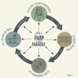 A simplified visualization of the core PARP feedback loop, showing the observer-paradox relationship