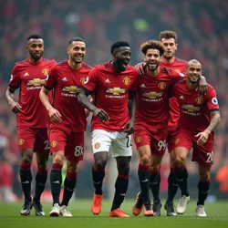 Manchester United squad displaying renewed confidence and improved teamwork, signifying a positive change and upward trajectory.