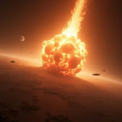 Antimatter explosion over Titan