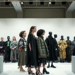 A sustainable fashion collection on display