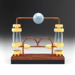 A depiction of a closed system in thermodynamic equilibrium