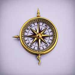 A compass with all needles pointing in different directions