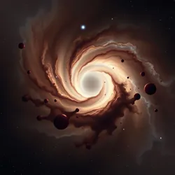 A swirling chocolate nebula