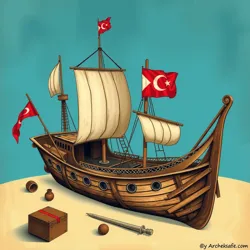 Illustration of the Ottoman shipwreck found in the Gulf of Mexico