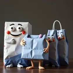 The award-winning "Shopping Bag Society" campaign featuring the [Bagsworth Family](#) image