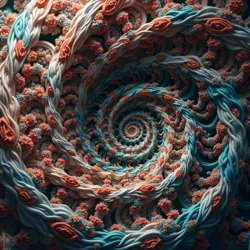 A spinning fractal pattern