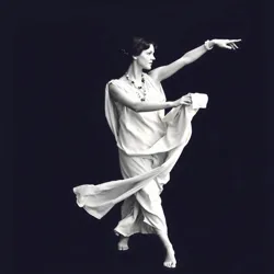 Isadora Duncan performing a dance