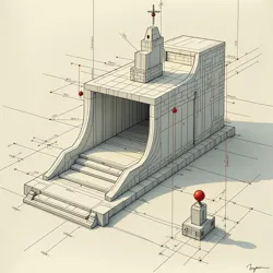 Architectural diagram of a specialized treatment facility designed to maintain categorical boundaries through geometric reinforcement