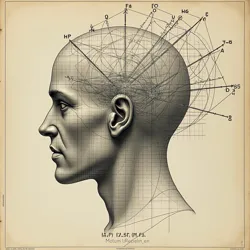 An early visualization of the Roquentin Lemma's proposed consciousness-mathematics interface, drawn by Dr. Roquentin himself