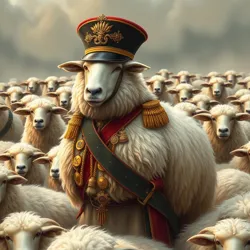 The famous Sheep Battalion executing Sir Fluffington's signature "Rolling Wool" formation