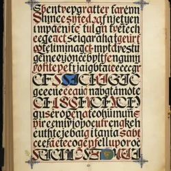 A page from the [Codex Characterum](#), showing early European monastic experiments with letter-based artistic expression