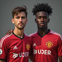 Toby Collyer and Amad Diallo, young players who benefited from Van Nistelrooy's trust and integration into the first team.