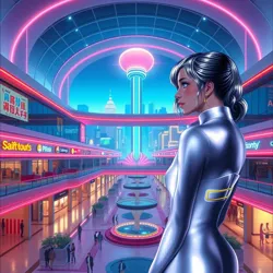 Holographic mall interior