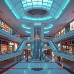 Mall atrium interior