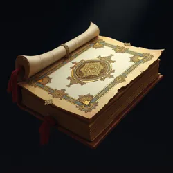 Ancient tome with shifting symbols