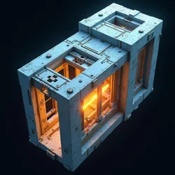 Technical diagram showing the layered construction of a modern anti-resonance chamber, with visible harmonic dampening arrays